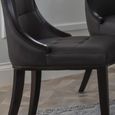 Paris Brown Leather Dining Chair with Brown Legs
