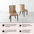 Paris Taupe Leather Dining Chair with Brown Legs