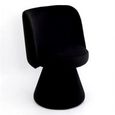 Pimlico Black Fabric Swivel Tub Dining Chair