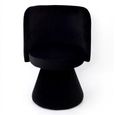 Pimlico Black Fabric Swivel Tub Dining Chair