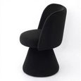 Pimlico Black Fabric Swivel Tub Dining Chair