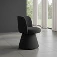Pimlico Black Fabric Swivel Tub Dining Chair