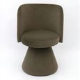 Pimlico Moss Green Fabric Swivel Tub Dining Chair