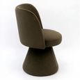 Pimlico Moss Green Fabric Swivel Tub Dining Chair