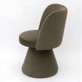 Pimlico Moss Green Fabric Swivel Tub Dining Chair