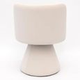 Pimlico White Fabric Swivel Tub Dining Chair