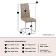 Roma Beige Faux Leather Dining Chair and Chrome Cantilever Base