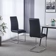 Roma Black Faux Leather Dining Chair and Chrome Cantilever Base