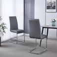 Roma Grey Faux Leather Dining Chair and Chrome Cantilever Base