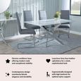 Roma Grey Faux Leather Dining Chair and Chrome Cantilever Base