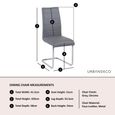 Roma Grey Faux Leather Dining Chair and Chrome Cantilever Base