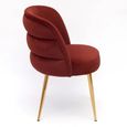 Sloane Wine Red Velvet Fabric Dining Chair with Gold Legs