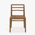 St Mawes Outdoor Dining Chair Set of 2 Natural Reclaimed Teak Wood