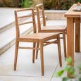 St Mawes Outdoor Dining Chair Set of 2 Natural Reclaimed Teak Wood