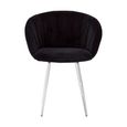 Vogue Dining Chair - Black Velvet Fabric
