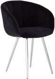Vogue Dining Chair - Black Velvet Fabric