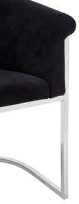 Vogue Dining Chair - Luxe - Black Velvet Fabric