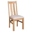 Appleby Round Drop Leaf Dining Set - 4 Seater - 30cm-90cm - Oak - with 4 Arizona Slatted Chairs - Beige Fabric Seat Pad