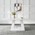Milan White Marble Dining Set - Mimi Grey Leather Dining Chair