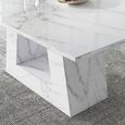Milan White Marble Dining Set - Mimi Grey Leather Dining Chair