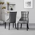 Venice Dining Set - 6 Seater - 160cm - Grey Marble - Paris Dining Chairs - Grey Leather