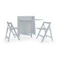 Helsinki Compact Dining Set - 2 Seater - 80cm - 2 Folding Chairs - Grey