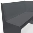 Newport Corner Dining Set - 4 Seater - 109cm - Dark Grey