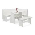 Newport Corner Dining Set - 4 Seater - 109cm - White