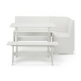 Newport Corner Dining Set - 4 Seater - 109cm - White