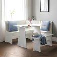 Newport Corner Dining Set - 4 Seater - 109cm - White