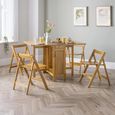 Savoy Gateleg Dining Set - 4 Seater - 35cm-120cm - 4 Chairs - Oak