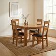 Somer Extending Dining Set - 4-8 Seater - 132cm-198cm - Oak - 4 Ladder Back Dining Chair