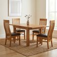 Somer Extending Dining Set - 4-8 Seater - 132cm-198cm - Oak - 4 Toulouse Slatted Back Dining Chair