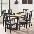 Hilton Dining Set - 180cm - 6 Seater - Herringbone - 6 Chairs - Oak