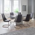 Como Extending Dining Set - 160cm-200cm - 4-6 Seater - 6 Cantilever Chairs - Grey Gloss