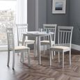 Coast Drop Leaf Dining Set - 2-4 Seater - 55cm - 4 Chairs - Grey