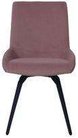 Vernal Extending Dining Set - 4-8 Seater - 140cm-200cm - Grey Sintered Stone - 4 Malcom Pink Fabric Swivel Chair