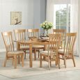 Kilmore Butterfly Extending Dining Set - 4-6 Seater - 120cm-150cm - Oak - with 4 Chairs