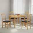 Hanover Dining Set - 4 Seater - 110cm - Light Oak - with 4 Chairs