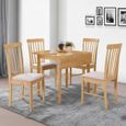 Cologne Square Drop Leaf Dining Set - 4 Seater - 61cm-97cm - Light Oak