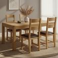 Curve Dining Set - Extending 6-8 Seater - 140cm-180cm - Oak - 4 Ladder Back Dining Chair