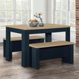 Clearance - Highgate Dining Set - with 2 Bench - Navy Blue Painted - FSS16500