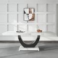 Madrid Dining Set - 6-8 Seater - 160cm-180cm - White Marble - Cadiz Dining Chairs - Grey Leather