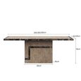 Venice Dining Set - 6 Seater - 160cm - Cream Marble - Paris Dining Chairs - Taupe Leather - Brown Legs