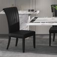 Rome Dining Set - 6 Seater - 160cm - Beige Marble - Cadiz Dining Chairs - Black Leather
