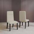 Saronno Dining Table - 8 Seater - 180cm - Grey Marble - Venezia Dining Chair - Cream Leather