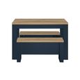 Highgate Dining Set - 2 Seater - 118cm - with 2 Benches - Navy Blue Painted