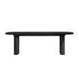 Axel Oval Dining Set - 6 Seater - 160cm - with 2 Benches - Black Fluted