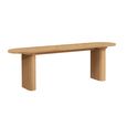 Axel Oval Dining Set - 6 Seater - 160cm - with 2 Benches - Oak Fluted