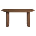 Axel Oval Dining Set - 6 Seater - 160cm - with 2 Benches - Walnut Fluted